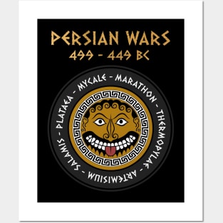 Greco Persian Wars Battles Ancient Greek History Gorgon Shield Posters and Art